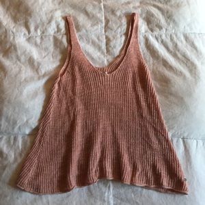 Blush pink knit tank top